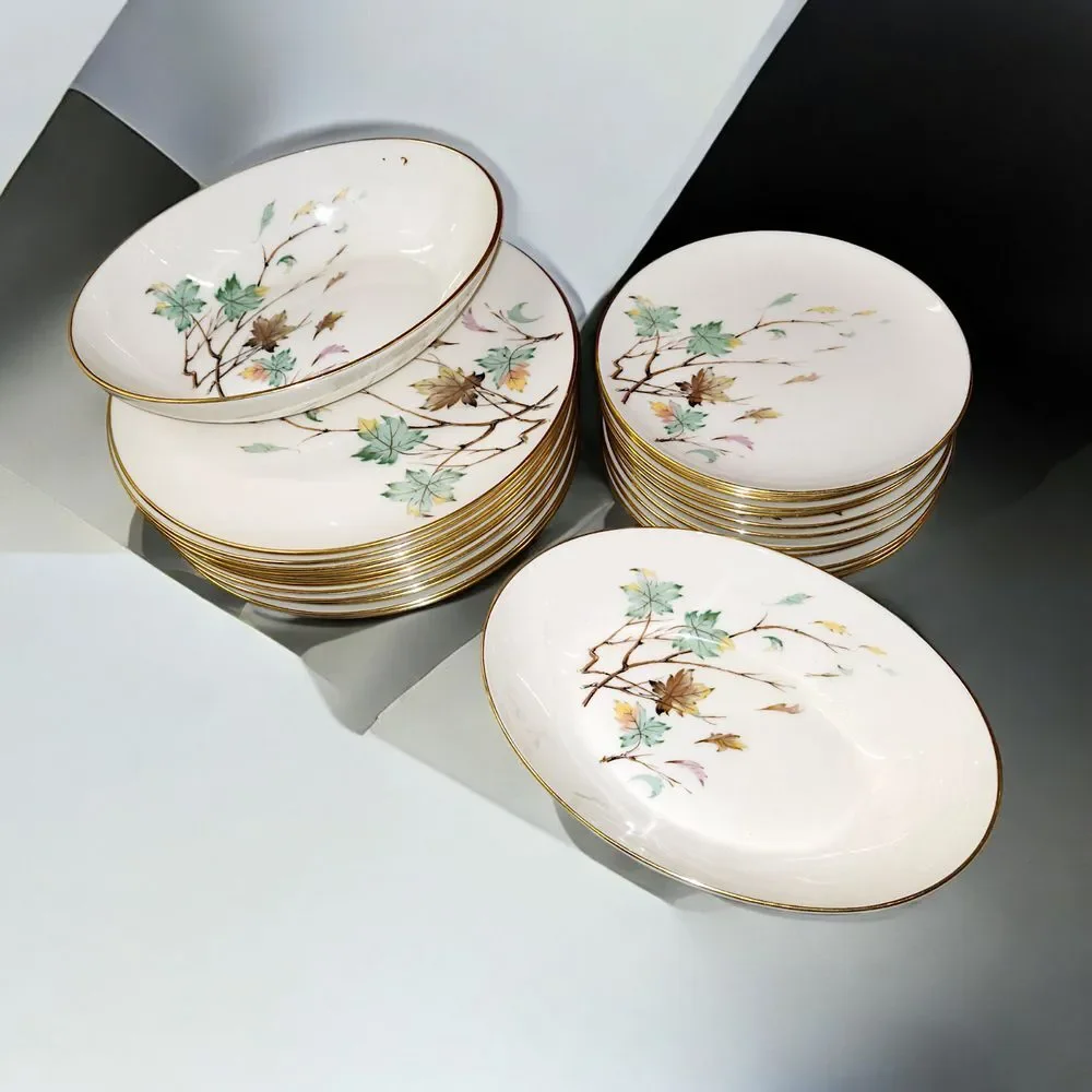 Lenox Westwind X-407 (2) Oval Serving Bowl (12)‎ Dinner Plates (12) Salad Plates